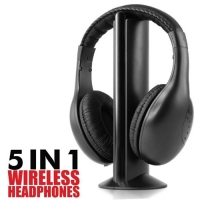 Аудио безжични слушалки с 5 функции в 1,Wireless Earphone ,Черни