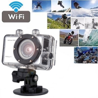 Екшън камера Full 4D, WiFi, за снимане под вода, 4K 30 fps, Черен