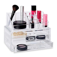 Комбиниран органайзер за гримове и бижута Make Up Kit с три чекмеджета