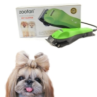 Машинка за подстригване на домашни любимци Zoofari Pet Clipper, 4 приставки, Зелен