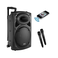 Караоке колона MBA F12W LUX с Bluetooth, SD карта, USB флашка, 2 броя безжични микрофони