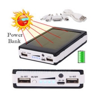 Външна батерия Power Bank 50000 mAh Solar с 2 USB порта, светодиоден фенер