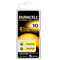 Батерии Duracell за слухово апаратче ZA 10, 6 броя