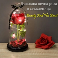 Луксозна вечна роза в стъкленица