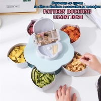 Въртяща се кутия за ядки и бонбони с поставка за телефон Pattern Rotating Candy Dish