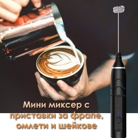 Мини миксер за фрапе, омлети и шейкове, с три степени