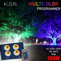 Интелигентен 200W LED прожектор с дистанционно управление на светлините