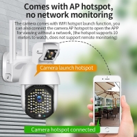 WIFI Камера 2.0MP 50 LED 355° ВЪРТЯЩА КАМЕРА с двойна камера и телефото, IP66 водоустойчива