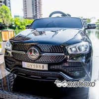 JJ Акумулаторен джип Mercedes GLE450 с меки гуми и кожена седалка 12V