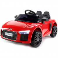 JJ Акумулаторна кола Audi R8 Spyder с меки гуми и кожена седалка 12V