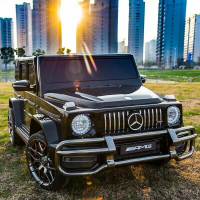 JJ Акумулаторен джип Mercedes G63 AMG 4x4 с кожена седалка Двуместен 24V
