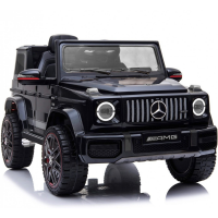 JJ Акумулаторен джип Mercedes G63 с отварящи се врати, меки гуми и кожена седалка 4x4 New