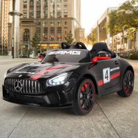JJ Акумулаторна кола Mercedes Benz GT4 AMG с кожена седалка 4X4 12V