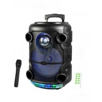 Караоке тонколона 12 инча KTS-1519 с AUX, USB, TF, FM и Bluetooth + безжичен микрофон и светлинни ефекти
