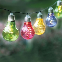 Соларни LED лампи тип крушка, 10бр.