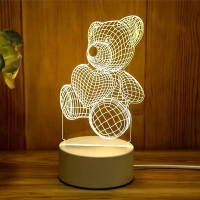 ДЕКОРАТИВНА 3D LED НОЩНА ЛАМПА МЕЧЕ СЪС СЪРЦЕ