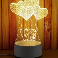 3D LED ДЕКОРАТИВНА ЛАМПА СЪРЦА
