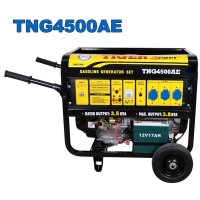 Монофазен бензинов генератор Tiger, 3800W, 25L, ел. стартер, с колела
